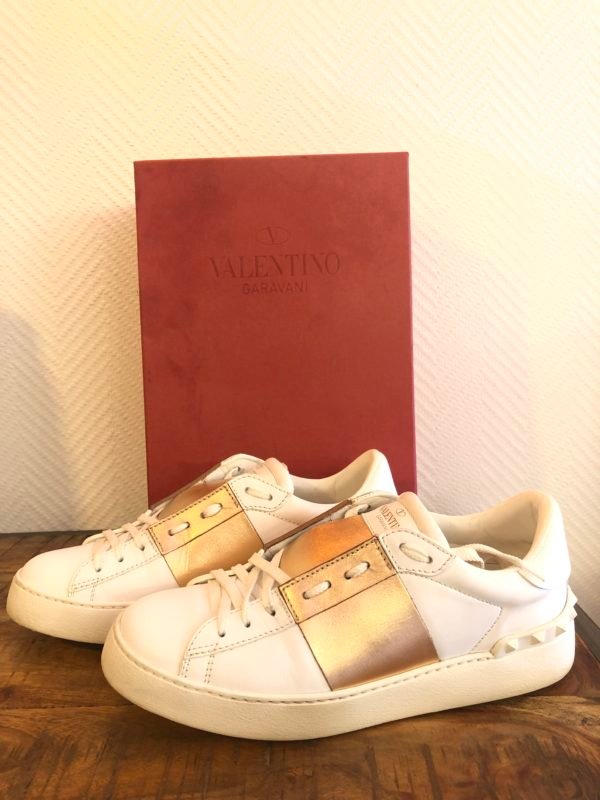 Sneakers blanche rose gold Valentino