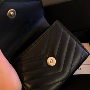 Portefeuille Chanel cuir noir