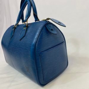 Louis Vuitton speedy cuir épi bleu