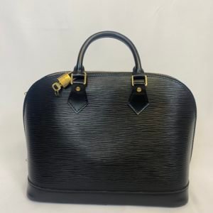 Louis Vuitton sac Alma cuir épi noir