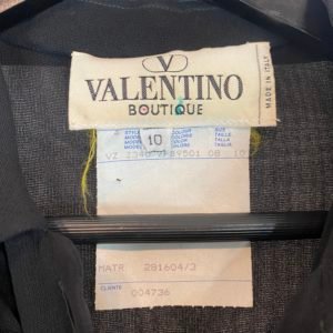Valentino Robe noir en crèpe de soie