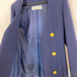 Dior veste blazer bleu marine boutons dorés T.38/40
