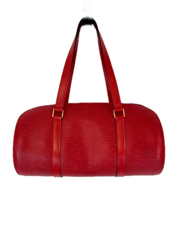 Louis Vuitton Soufflot cuir épi rouge