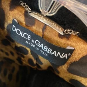 Dolce & Gabbana Veste d'hiver en laine noire et blanche