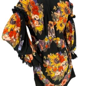 Roberto Cavalli robe en soie motif floral