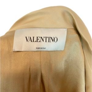 Valentino veste en soie beige avec ceinture