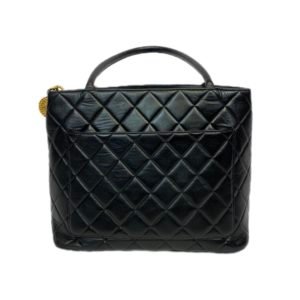 Chanel sac Médaillon en cuir matelassé noir