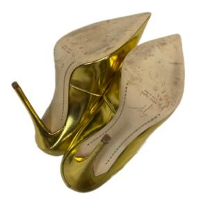 Zanotti, Escarpins dorés en cuir métallisé
