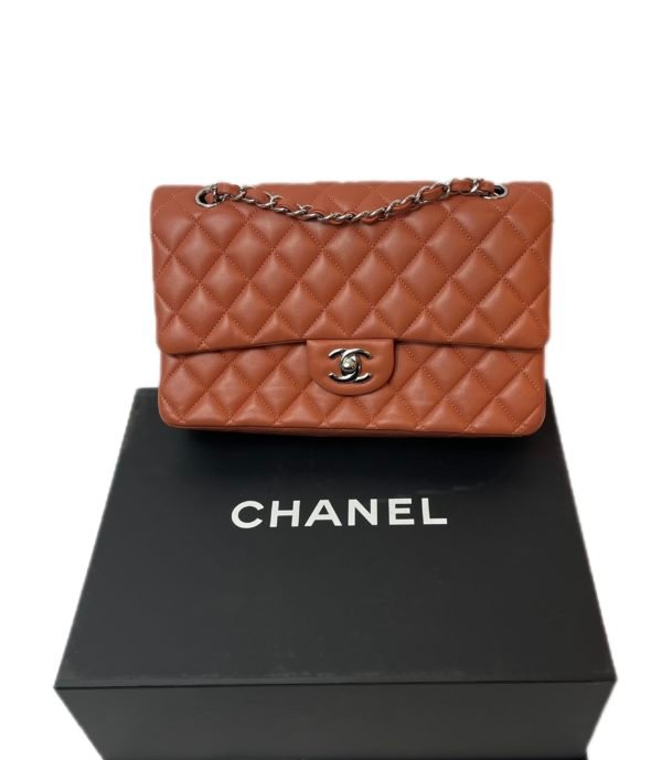 Chanel, sac « Classique », 25cm, terracotta