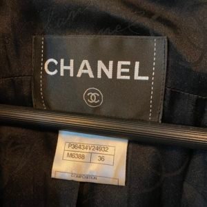 Chanel par Karl Lagerfeld – Veste en lainage noir et lurex argent