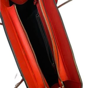 Balenciaga, Sac en cuir rouge avec anses en câbles