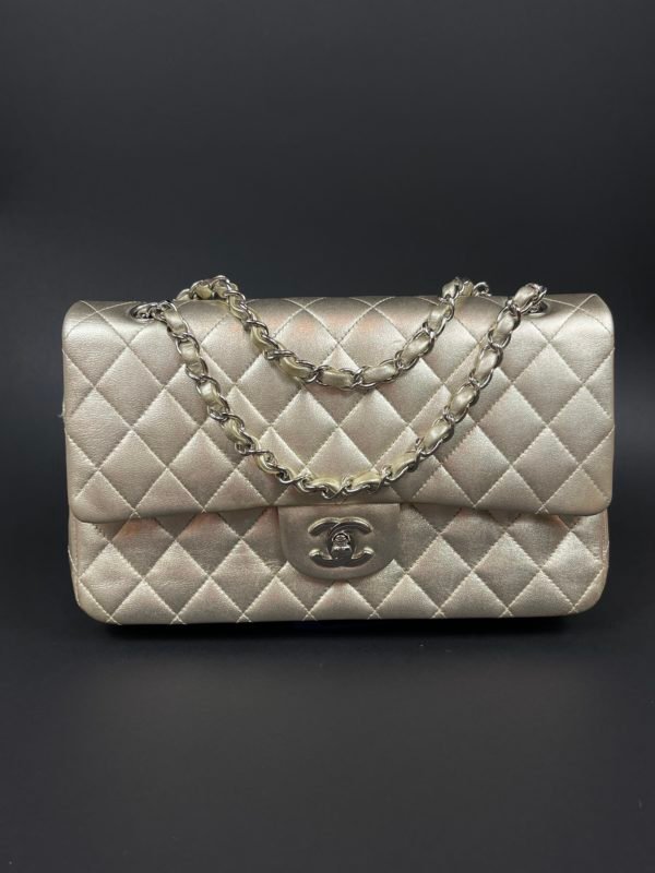 Chanel Classic cc quilted metallic gold