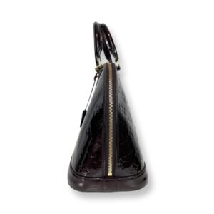 Louis Vuitton, Sac Alma PM en cuir vernis Monogram Amarante