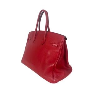 Hermès, Sac “Birkin” 35 Taurillon Clémence rouge casaque