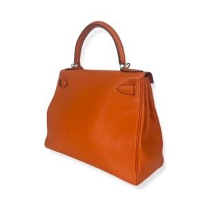 Hermès, Sac “Kelly Retourné” 28 Togo orange