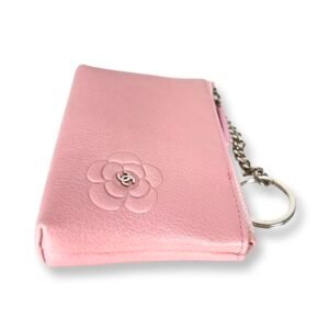 Chanel, Trousse porte-clés en cuir rose