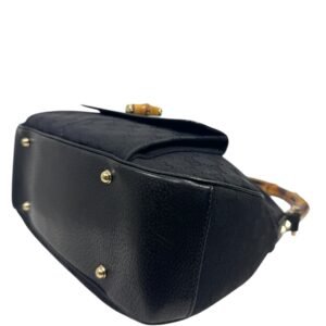 Gucci, sac Bamboo tissu GG noir