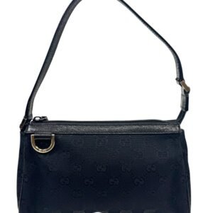 Gucci, Pochette Gucci toile GG noir
