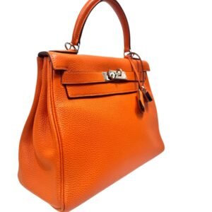 Hermès, Sac "Kelly Retourné" 28 orange – Image 6