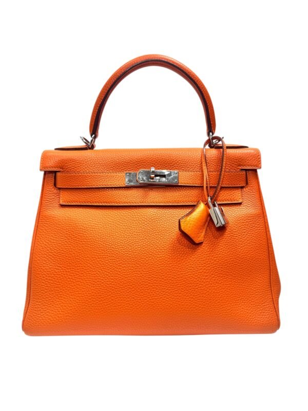 Hermès, Sac "Kelly Retourné" 28 orange