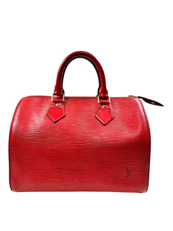 Louis Vuitton, Sac « Speedy » 30 cuir épi rouge