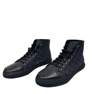 Gucci, Baskets montantes en toile GG noire