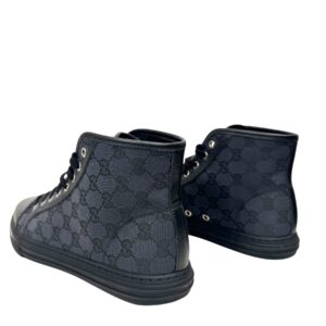 Gucci, Baskets montantes en toile GG noire