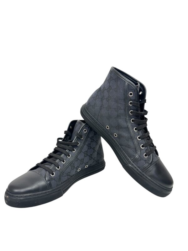 Gucci, Baskets montantes en toile GG noire