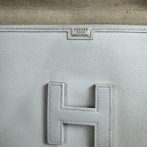 Hermès, Pochette Jige blanche – Image 6