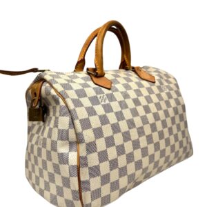 Louis Vuitton année 2011 Sac « Speedy » 30cm en toile damier azur