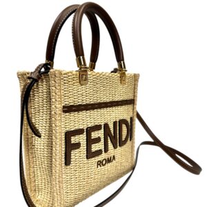 Fendi Sac « Sunshine Mini » en paille naturelle