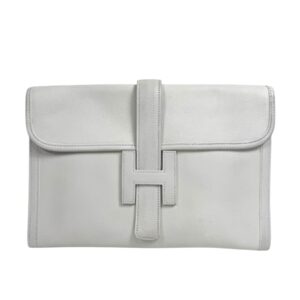 Hermès, Pochette Jige blanche