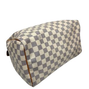 Louis Vuitton année 2011 Sac « Speedy » 30cm en toile damier azur
