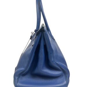 Hermès,Sac « Birkin » 35cm en taurillon Clémence bleu de Malte