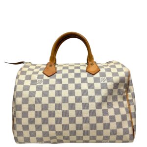 Louis Vuitton année 2011 Sac « Speedy » 30cm en toile damier azur