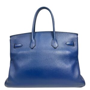 Hermès,Sac « Birkin » 35cm en taurillon Clémence bleu de Malte
