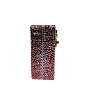 Dolce&Gabbana, pochette main clutch satiné strassé Rainbow multicolore
