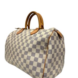 Louis Vuitton année 2011 Sac « Speedy » 30cm en toile damier azur