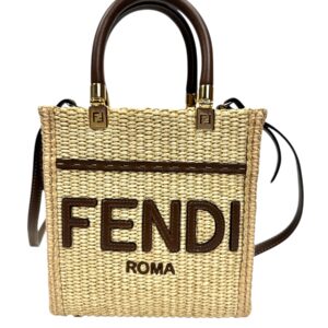 Fendi Sac « Sunshine Mini » en paille naturelle