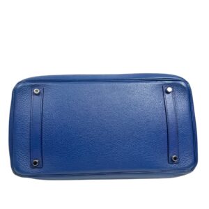 Hermès,Sac « Birkin » 35cm en taurillon Clémence bleu de Malte