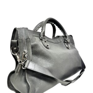 Balenciaga Sac « City » en cuir grainé gris