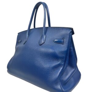 Hermès,Sac « Birkin » 35cm en taurillon Clémence bleu de Malte