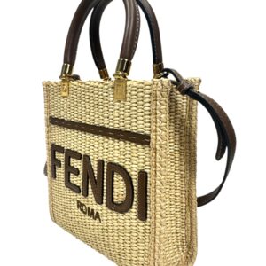 Fendi Sac « Sunshine Mini » en paille naturelle