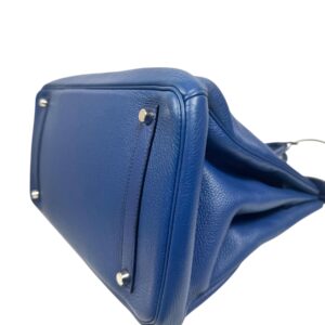 Hermès,Sac « Birkin » 35cm en taurillon Clémence bleu de Malte