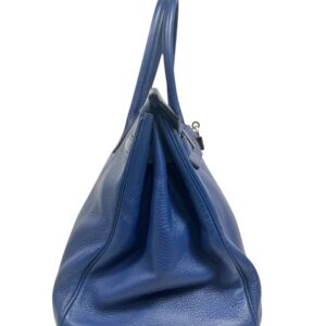 Hermès,Sac « Birkin » 35cm en taurillon Clémence bleu de Malte