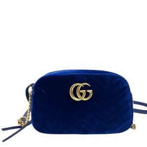 Gucci Sac caméra en velours marine