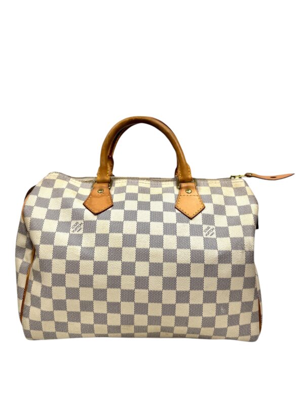 Louis Vuitton année 2011 Sac « Speedy » 30cm en toile damier azur