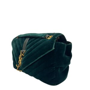 Saint Laurent Sac « Collège » en velours vert