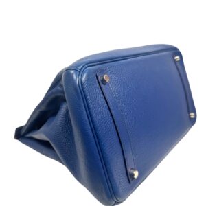 Hermès,Sac « Birkin » 35cm en taurillon Clémence bleu de Malte
