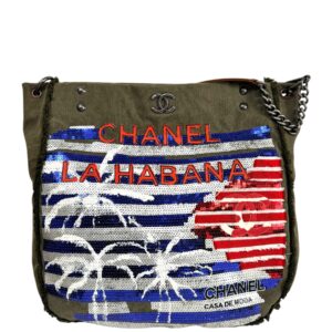 Chanel, Sac Cabas Paris Cuba toile kaki